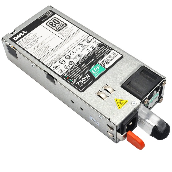 Bloc d'alimentation Dell ASTEC 750W 100-240V AC 50/60Hz 80+ Platinum G13 0XW8W