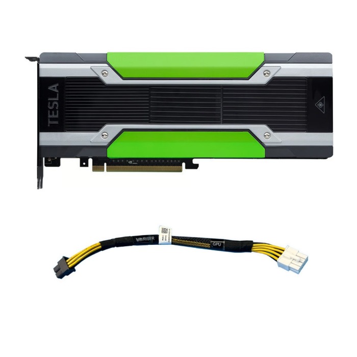 Carte graphique NVidia Tesla M60 16GB 300W FHFL PCI-E 3.0x16 + câble d'alimentation GPU pour Dell R740/R740xd