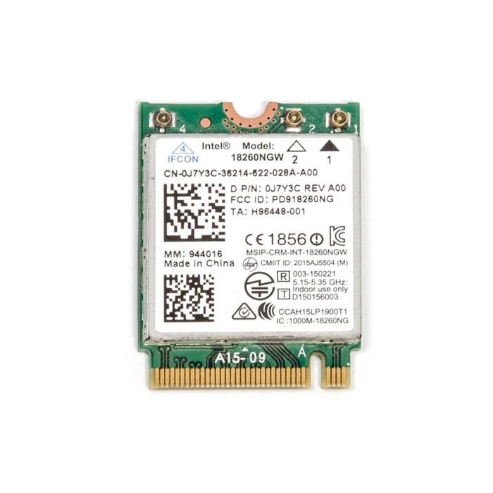 Carte réseau Dell Latitude E7470 Wi-Fi 5 Bluetooth 4.2 J7Y3C