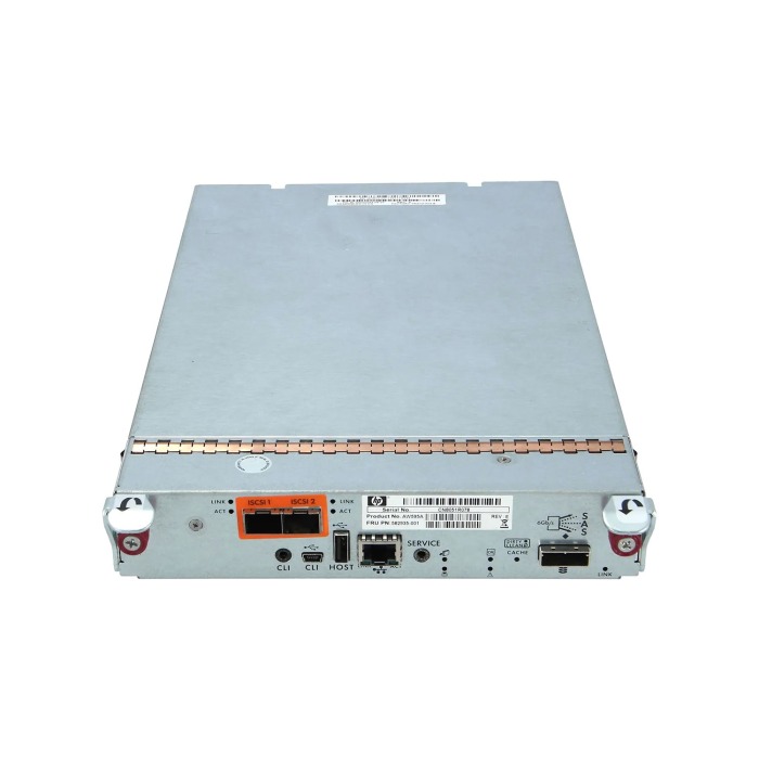 Contrôleur de baie de stockage HPE StorageWorks P2000 G3 2GB 2x10GbE SFP+ 1x SFF-8088 6Gb SATA 582935-001
