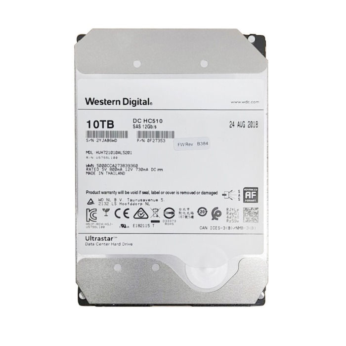 Disque dur Dell 10TB 7.2K HDD SAS 12G 3.5" TCG 512e 256MB 0F27353