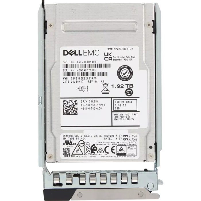 Disque dur Dell 1.92TB SSD SAS-4 24G 2.5" 3D TLC RI SIE 512e 6K35K