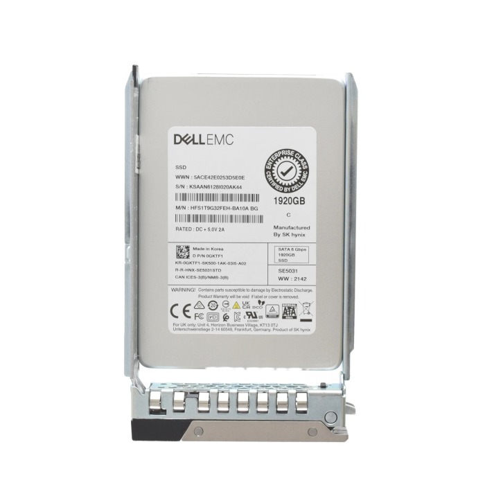 Disque dur Dell 1.92TB SSD SATA 6G 2.5" TLC MU GKTF1