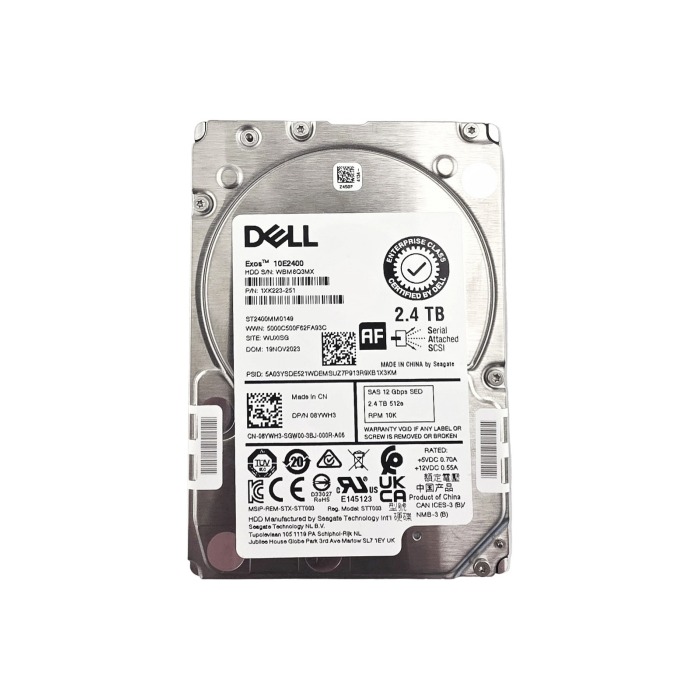 Disque dur Dell 2.4TB 10K HDD SAS 12G 2.5" AES-192 512e 256MB 8YWH3