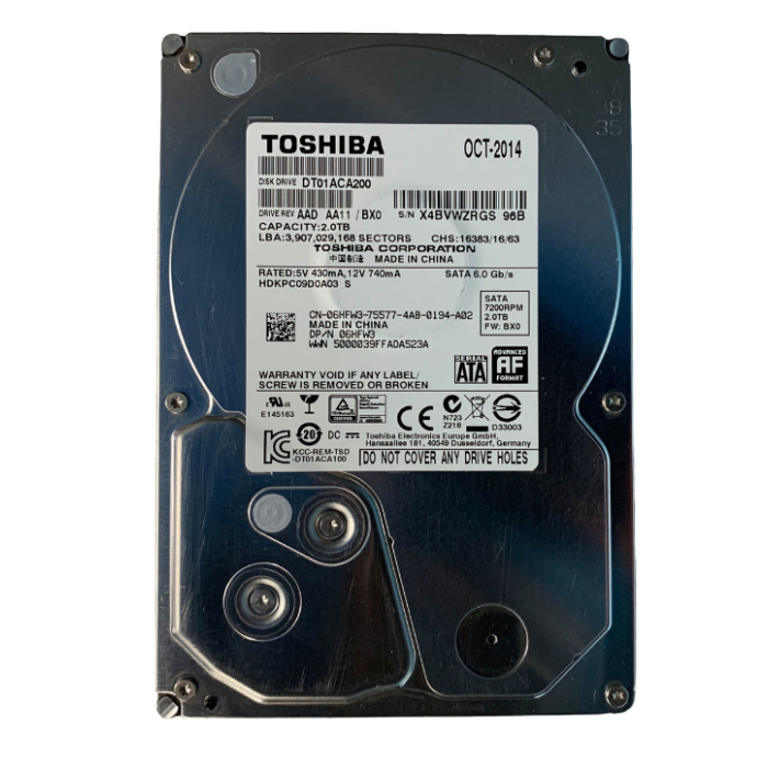 Disque dur Dell 2TB 7.2K HDD SATA 6G 3.5" 512n 64MB 6HFW3