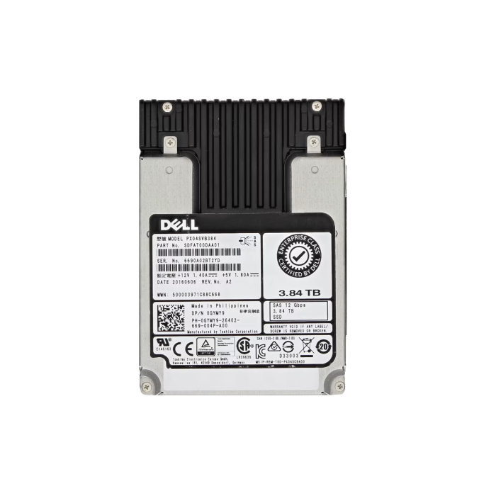 Disque dur Dell 3.84TB SSD SAS 12G 2.5" MLC MU GYMY9
