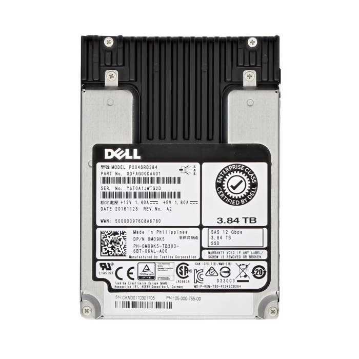 Disque dur Dell 3.84TB SSD SAS 12G 2.5" MLC RI M09K5