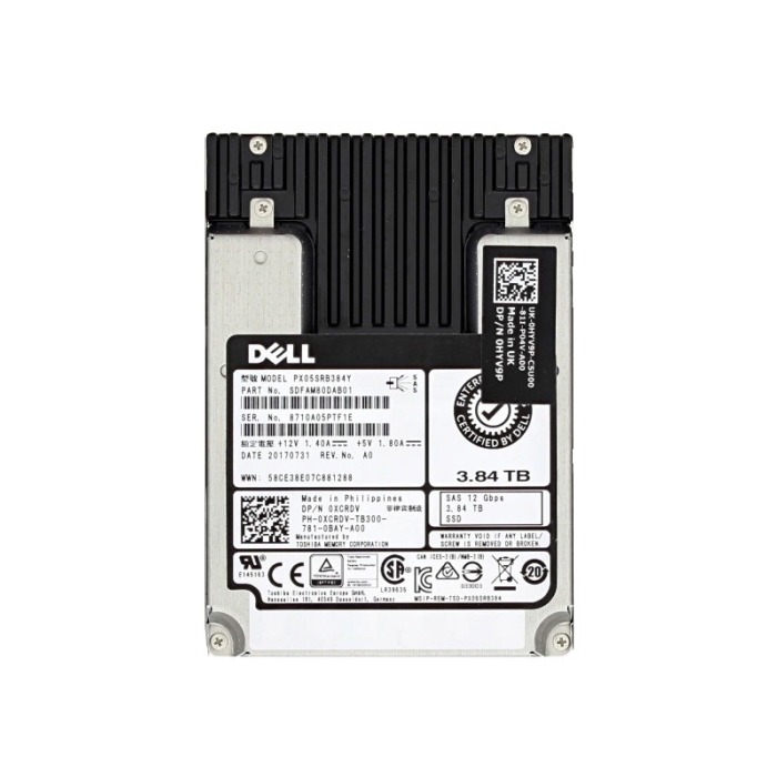 Disque dur Dell 3.84TB SSD SAS 12G 2.5" MLC RI XCRDV