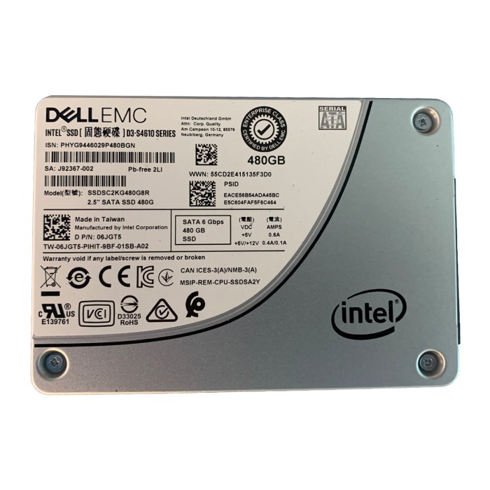 Disque dur Dell 480GB SSD SATA 6G 2.5" MU 6JGT5