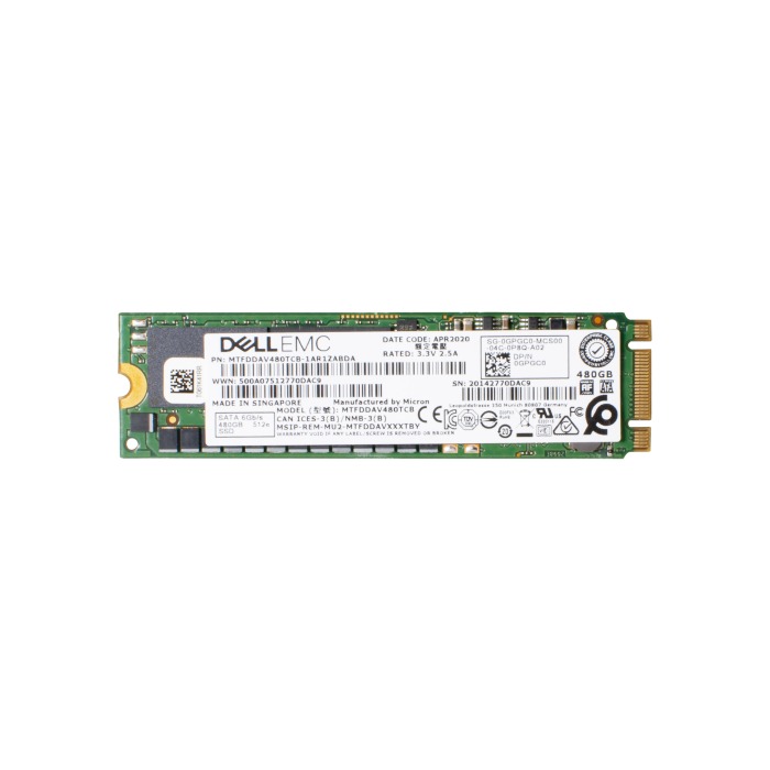 Disque dur Dell 480GB SSD SATA 6G M.2 2280 RI 512e GPGC0