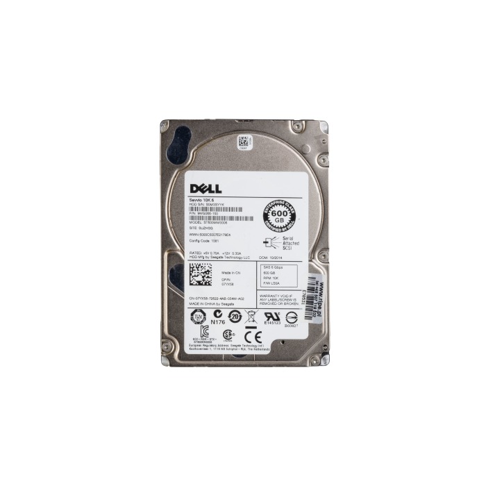 Disque dur Dell 600GB 10K HDD SAS 6G 2.5" 512n 64MB 7YX58