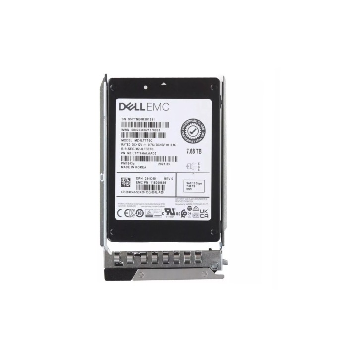 Disque dur Dell 7.68TB SSD SAS 12G 2.5" TLC RI 512e 84C40