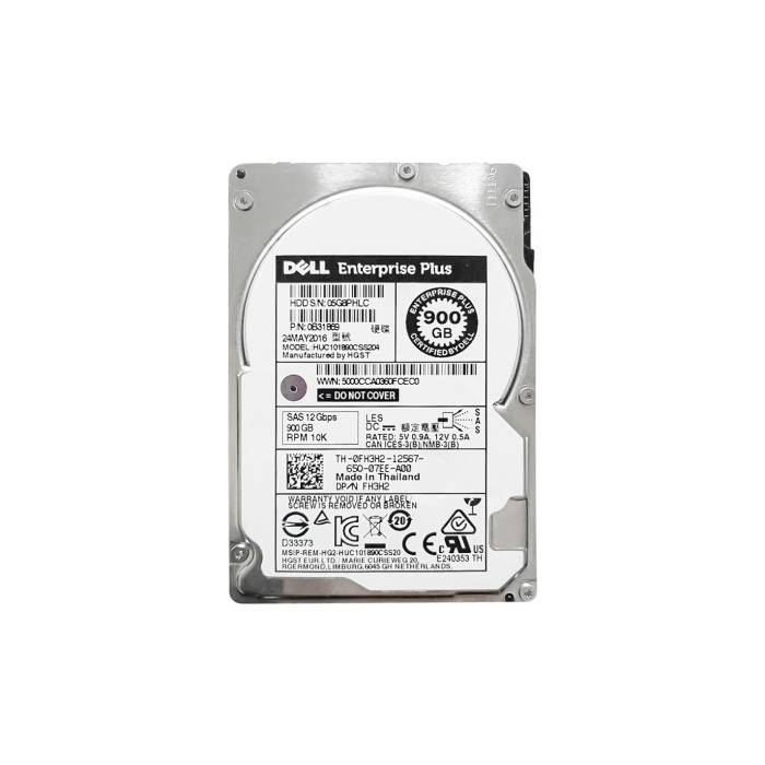 Disque dur Dell 900GB HDD SAS 12G 2.5" FH3H2