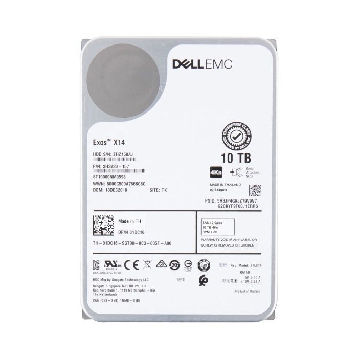 Disque dur Dell Compellent 10TB 7.2K HDD SAS 12G 3.5" 4KN 256MB 1DC16-CMP+