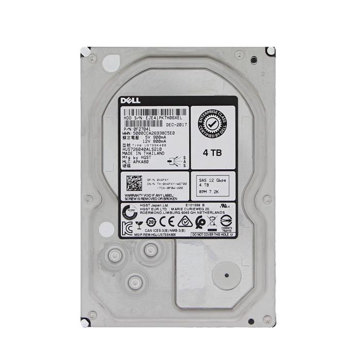 Disque dur Dell HGST 4TB 7.2K SAS 12G 3.5" 512e 128MB X4FKY