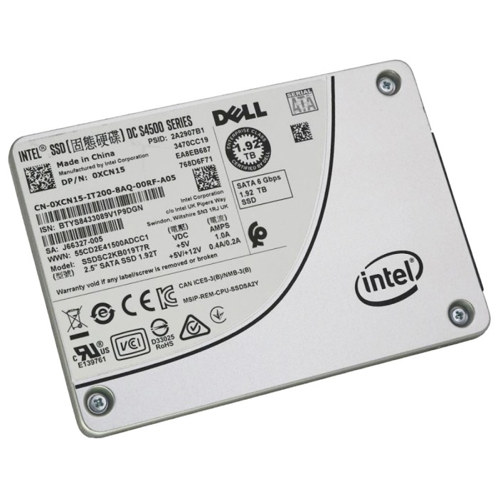 Disque dur Dell Intel 1.92TB SSD SATA 6G 2.5" TLC RI AES-256 XCN15
