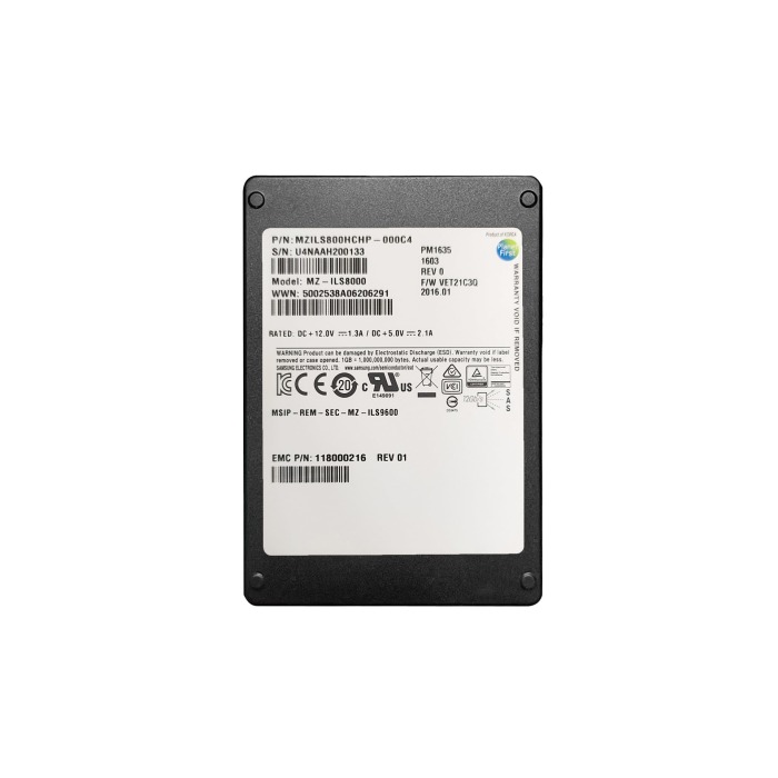 Disque dur EMC 800GB SSD SAS 12G 2.5" 118000216