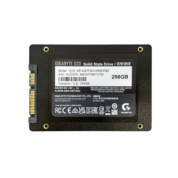 Disque dur Gigabyte 256GB SSD SATA 6G 2.5" GP-GSTFS31256GTND