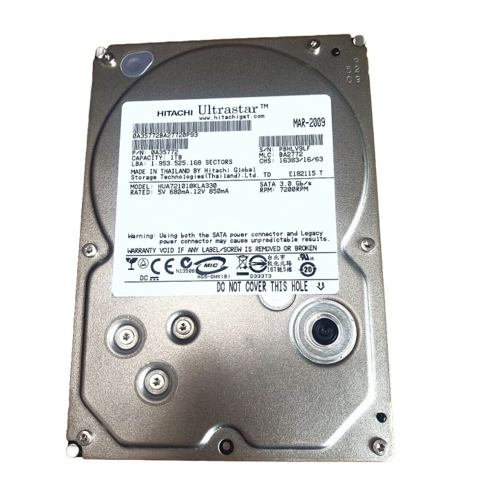 Disque dur Hitachi 1TB 7.2K HDD SATA 3G 3.5" 512e 32MB 0A35772