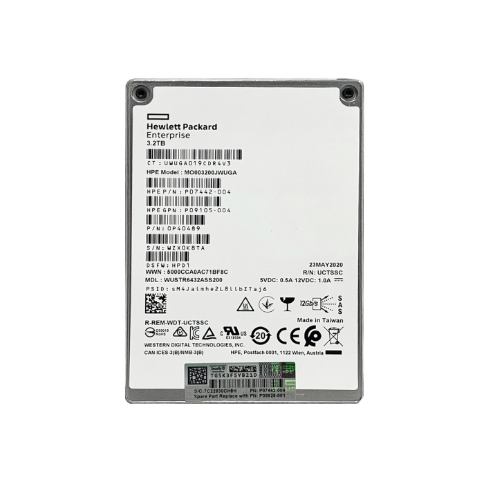 Disque dur HPE 3.2TB SSD SAS 12G 2.5" MU P07442-004