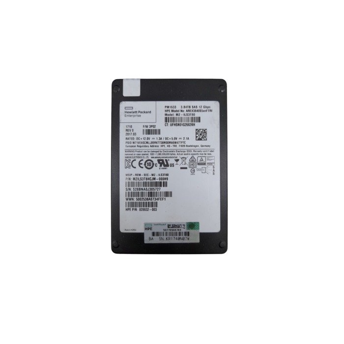 Disque dur HPE 3.84TB SSD SAS 12G 2.5" TLC RI 828832-003
