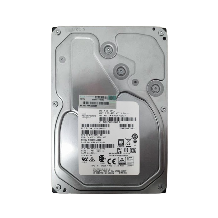 Disque dur HPE 6TB 7.2K HDD SATA 6G 3.5" 803633-001