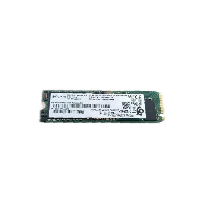 Disque dur Micron 960GB SSD NVMe 3.1x4 M.2 2280 TLC RI MTFDHBA960TDF-1AW1ZABYY
