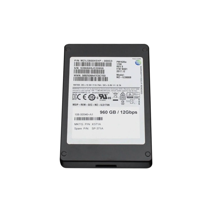 Disque dur NetApp Samsung 960GB SSD SAS 12G 2.5" TLC RI 108-00546+A1