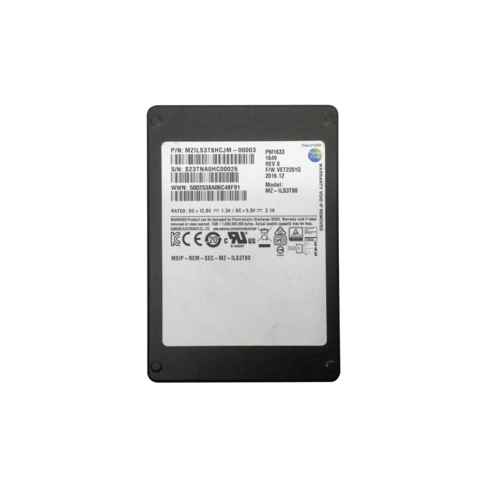 Disque dur Samsung 3.84TB SSD SAS 12G 2.5" TLC RI MZILS3T8HCJM-00003