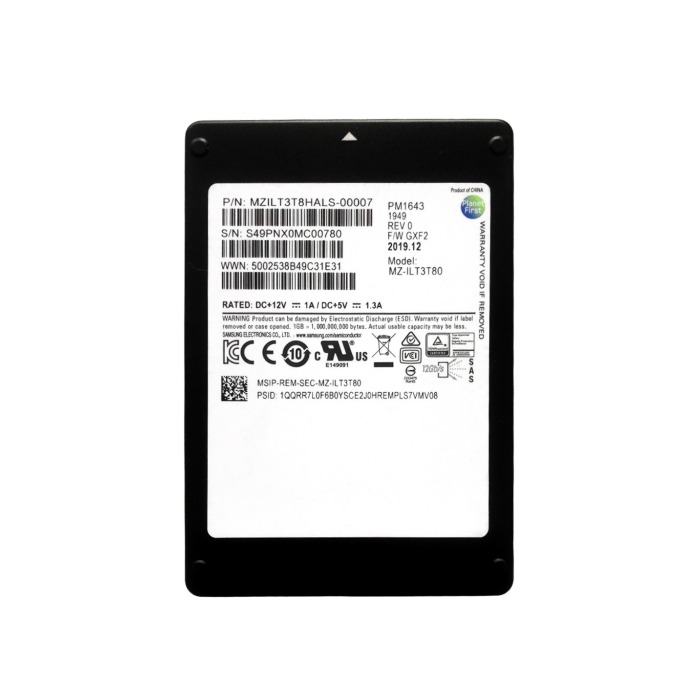 Disque dur Samsung 3.84TB SSD SAS 12G 2.5" V-NAND RI MZILT3T8HALS-00007