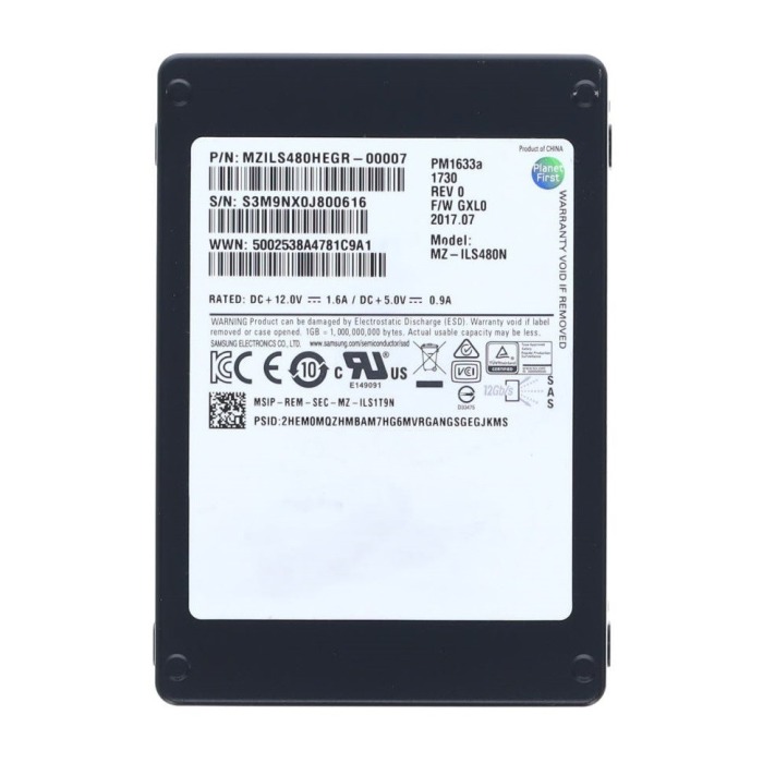 Disque dur Samsung 480GB SSD SAS 12G 2.5" TLC RI MZILS480HEGR-00007