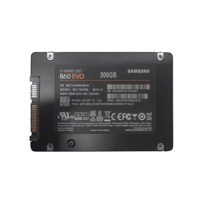 Disque dur Samsung 500GB SSD SATA 6G 2.5" MLC MZ7LH500HMJD