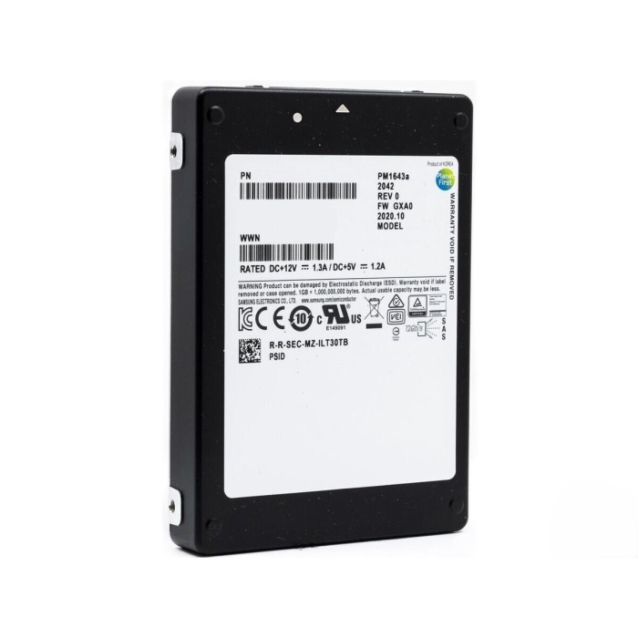 Disque dur Samsung 7.68TB SSD SAS 12G 2.5" TLC AES-256 MZILT7T6HALA-00007