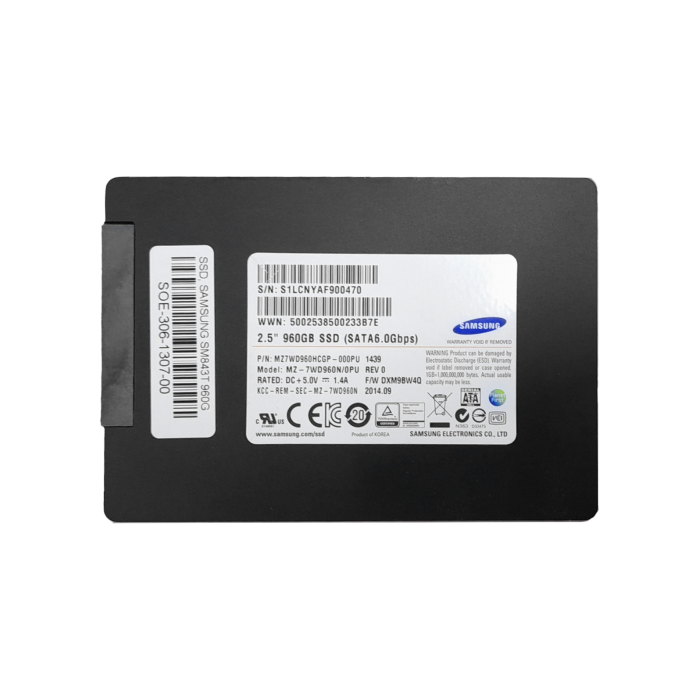 Disque dur Samsung 960GB SSD SATA 6G 2.5" MLC RI AES-256 MZ7WD960HCGP-00PU