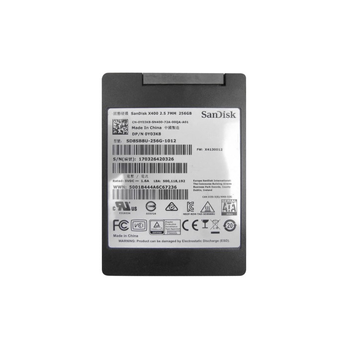 Disque dur SanDisk 256GB 2.5'' SSD SATA 0Y03K8