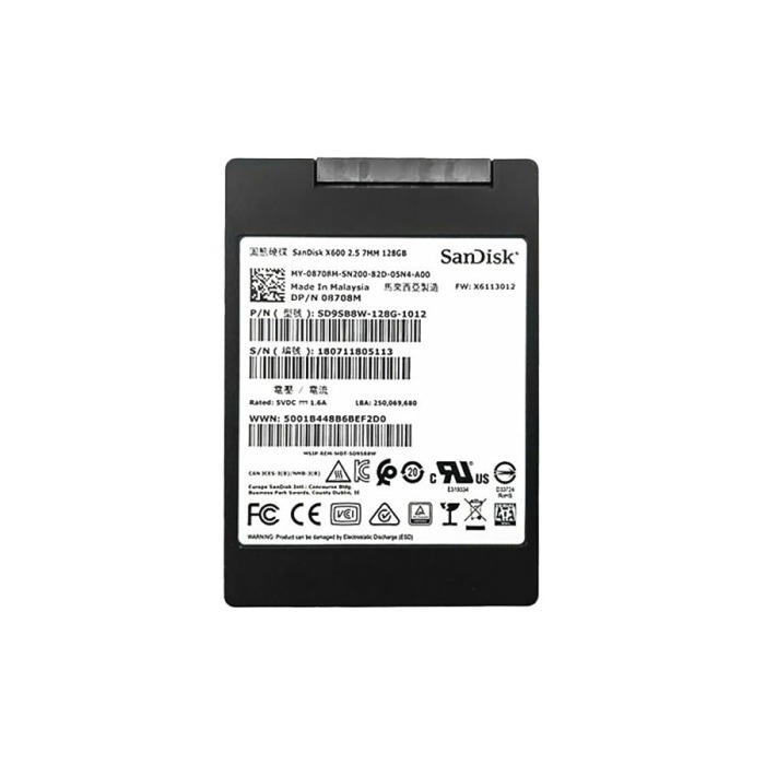 Disque dur SanDisk X600 128GB SSD SATA 6G 2.5" 8708M