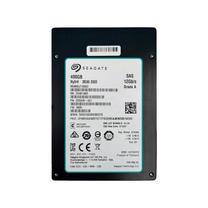 Disque dur Seagate 400GB SSD SAS 12G 2.5" MLC MU XS400LE10003