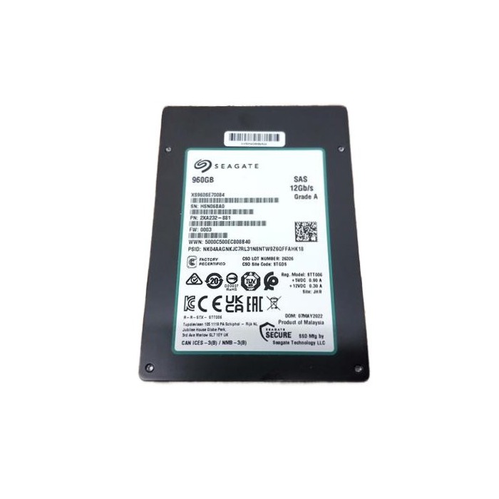 Disque dur Seagate 960GB SSD SAS 12G 2.5" 3D TLC NAND RI 2XA232-881