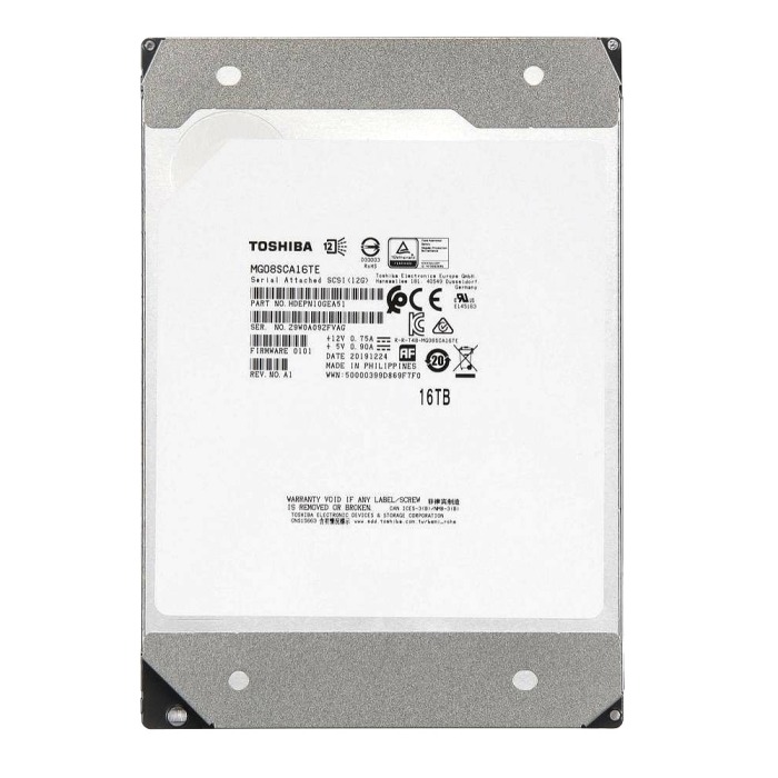 Disque dur Toshiba 16TB 7.2K HDD SAS 12G 3.5" 512e 512MB HDEPN10GEA51