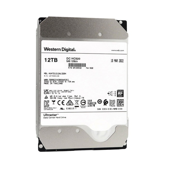 Disque dur WD 12TB 7.2K HDD SAS 12G 3.5" 256MB 0F29532