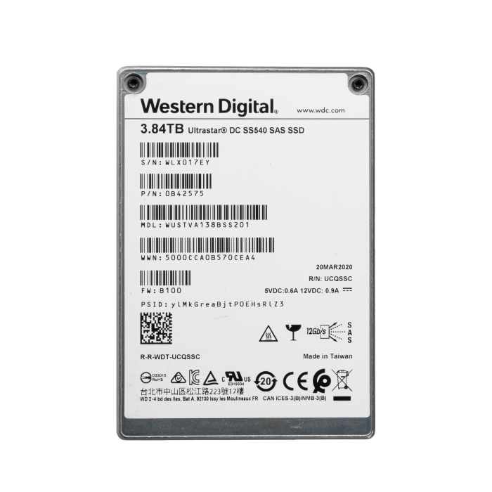 Disque dur WD 3.84TB SSD SAS 12G 2.5" TLC 0B42575
