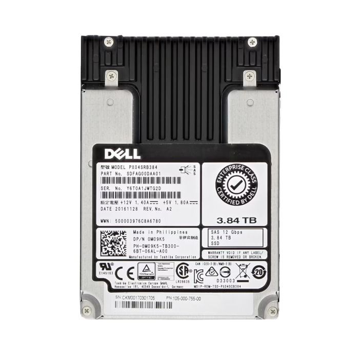 Hard drive Dell 3.84TB SSD SAS 12G 2.5" MLC RI M09K5