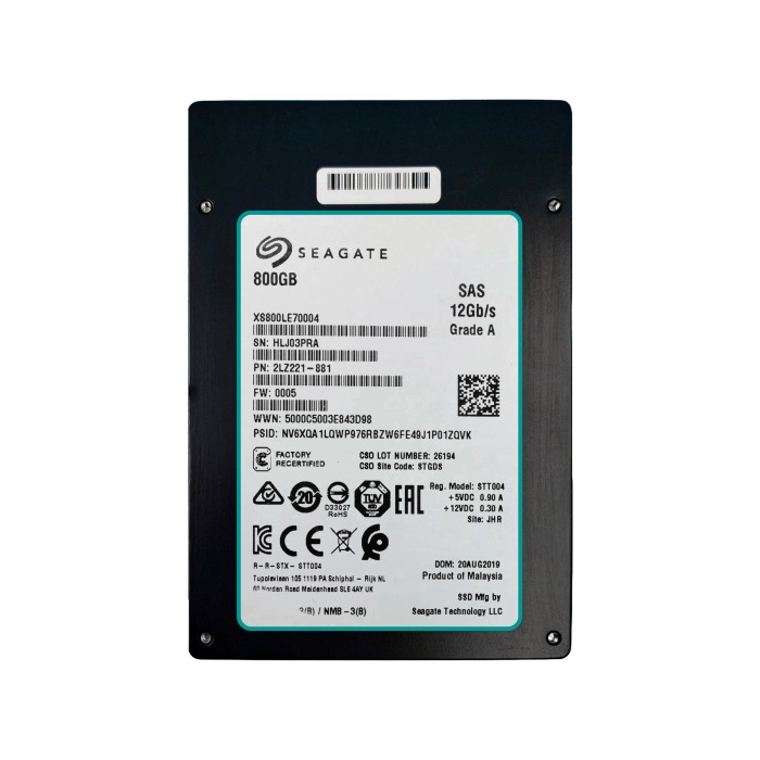 Hard drive Seagate 800GB SSD SAS 12G 2.5" TLC MU XS800LE70004