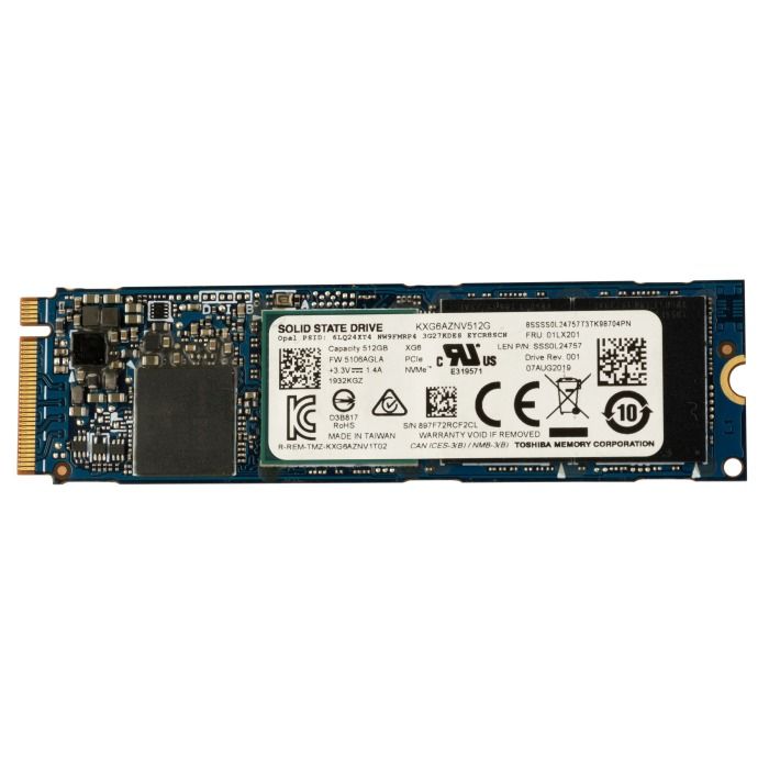 Hard drive Toshiba 512GB SSD NVMe PCIe 3.0x4 M.2 2280 TLC TCG Opal 2.0 SSS0L24757