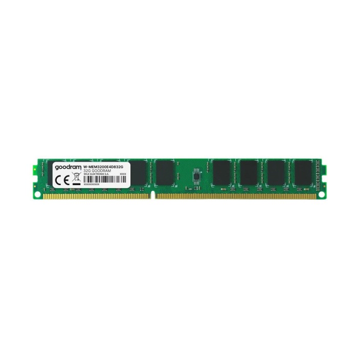 Mémoire RAM GoodRAM 32GB 2Rx8 PC4-25600 DDR4 UDIMM ECC 3200MHz W-MEM3200E4D832G