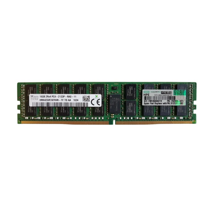 Mémoire RAM HPE 16GB 1RDDR4 RDIMM 2133MHz 752369-001