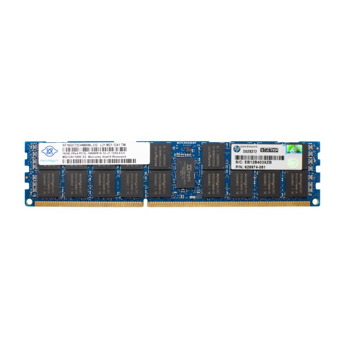 Mémoire RAM HPE 16GB 2Rx4 PC3L-10600R DDR3 RDIMM 1333MHz 628974-081