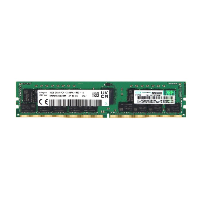 Mémoire RAM HPE 32GB 2Rx4 PC4-25600 DDR4 3200MHz RDIMM ECC P11444-091