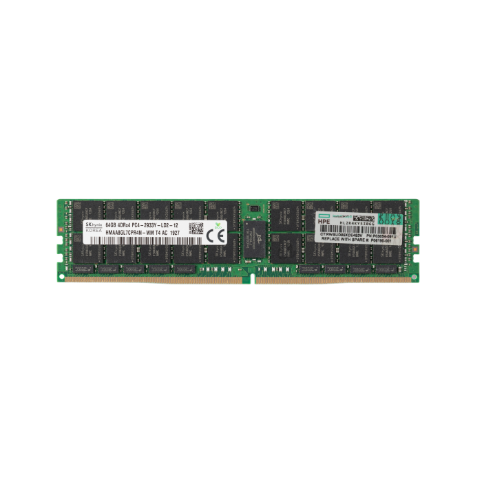 Mémoire RAM HPE 64GB 4Rx4 PC4-23400 DDR4 LRDIMM 2933MHz P03054-091U