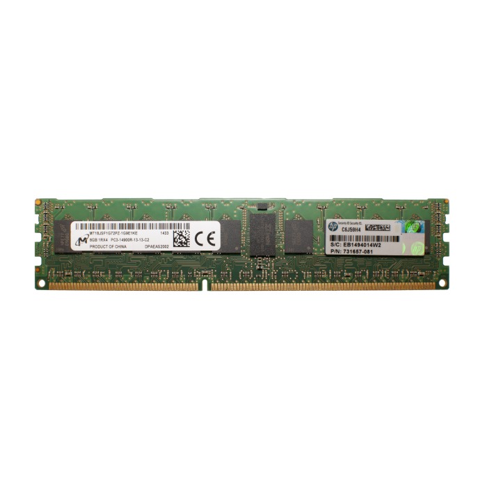Mémoire RAM HPE 8GB 1Rx4 PC3-14900R DDR3 RDIMM 1866MHz 731657-081